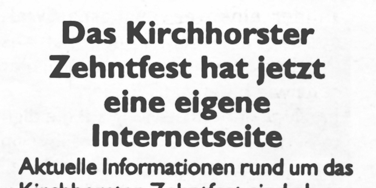 Das Kirchhorster Zehntfest hat eine eigene Internetseite.
