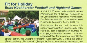 Fit for Holiday – Erste Kirchhorster Football und Highland Games