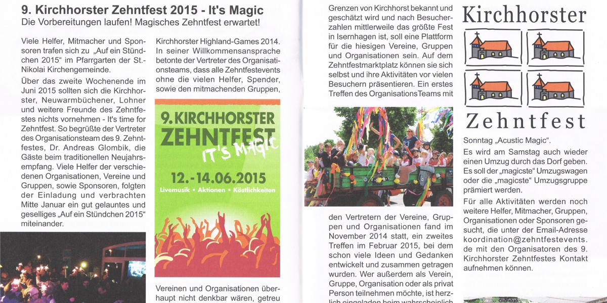 9. Kirchhorster Zehntfest 2015 – It’s Magic!